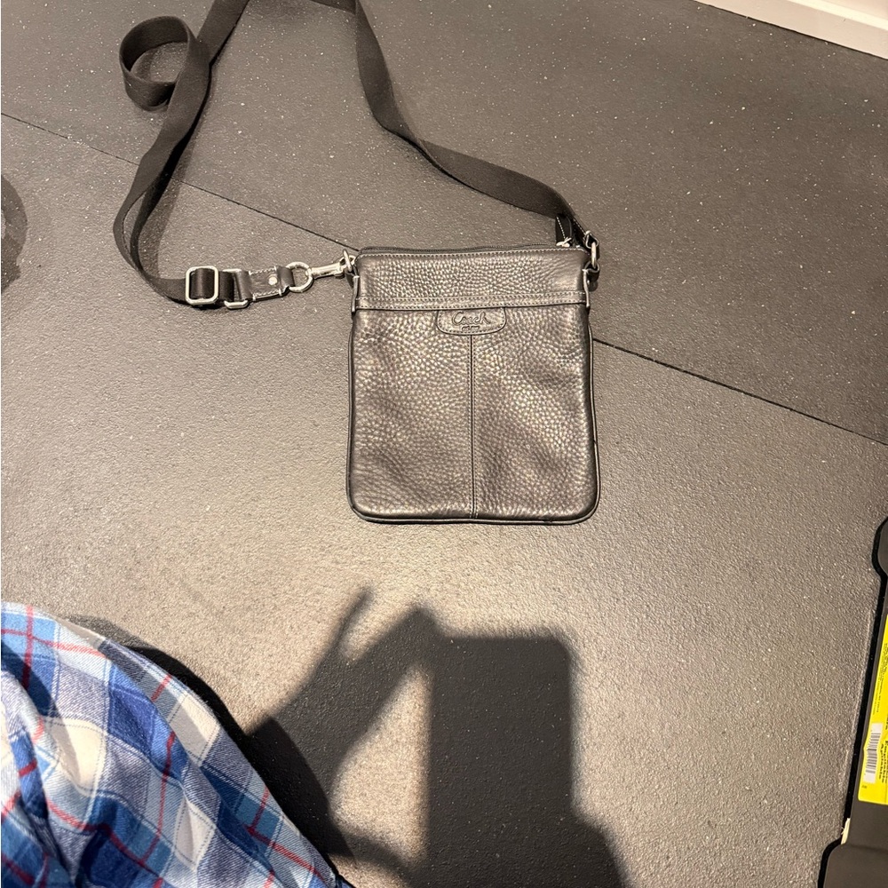 Longchamp Black Pebbled Leather Crossbody Bag